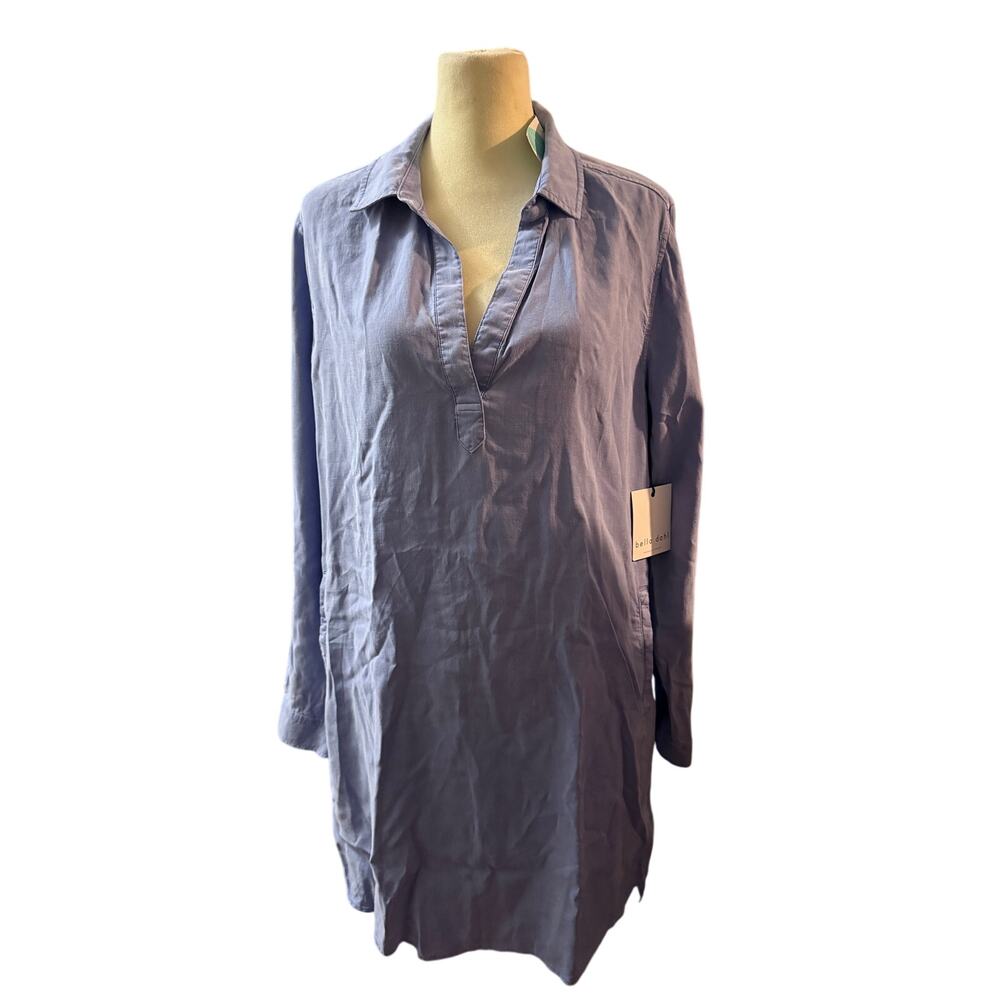 Bella Dahl Hilda Shirt Dress, Blue, 100% Tencel, Size XL, NWT